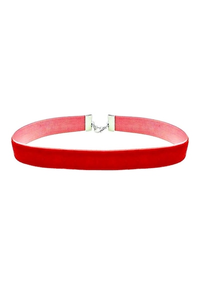 Kırmızı Renk Kadın Kadife Choker Kolye N11.25791 Çok Renkli