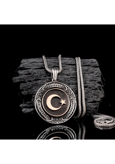 925 Ayar Gümüş Ayyıldız Model Kolye