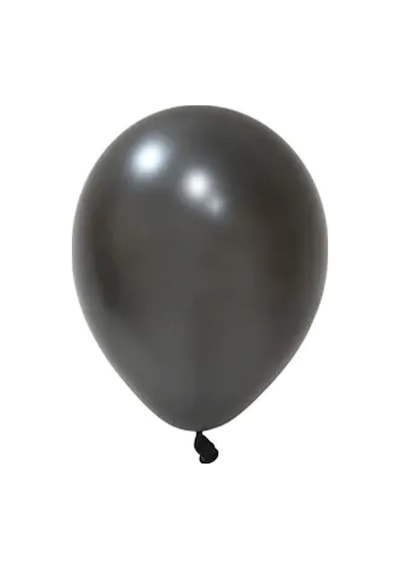 20 Adet 12 İnç 30 Cm Metalik Siyah Balon Doğum Günü Süsleme Siyah