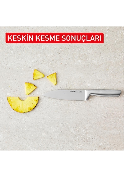 Tefal Eversharp Entegre Bileyici Standlı Şef Bıçağı - 16,5 Cm Siyah
