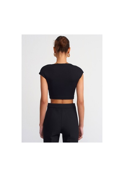 Dilvin 30528 Pamuk Ve Modal Karışımlı Crop Top Pink