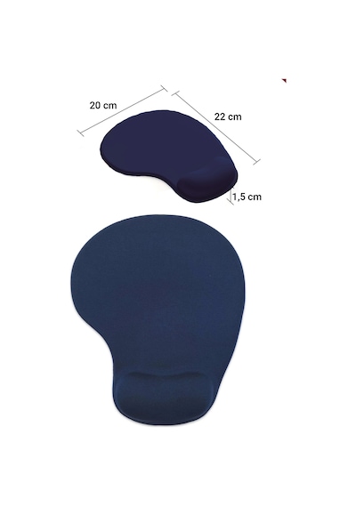 Sonictouch Bilek Destekli Lacivert Damla Tipi Pürüzsüz Yüzey Dikişsiz Gamer Oyuncu Mouse Pad 20x22cm Mousepad