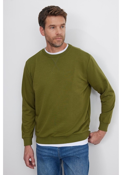 Tudors Unisex Relax Fit Rahat Kesim %100 Pamuk 3 İplik Basic Yeşil Bisiklet Yaka Sweatshirt-35151 Yeşil Tudors Unisex Relax Fit Rahat Kesim %100 Pamuk 3 İplik Basic Yeşil Bisiklet Yaka Sweatshirt-35151 Yeşil