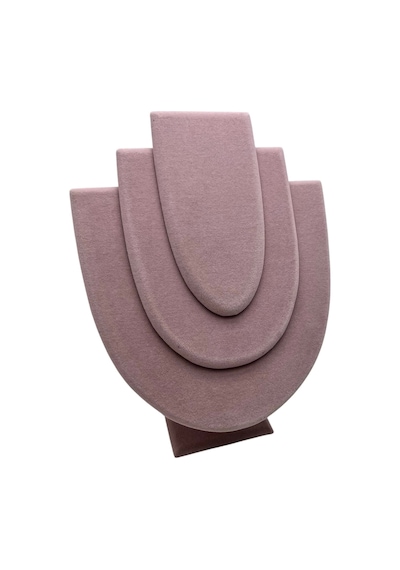 Yerli Üretim Ahşap Model Anfora Kumaş Pembe Renk 25 Cm Kolye Takı Sergileme Mankeni