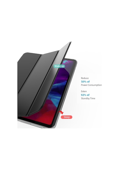 Apple iPad Uyumlu Pro 11 1/2/3/4. İle Uyumlu Kılıf Pu Deri Standlı Case 2018-2022 Sku: Zeusb0dxktgczn Arka Kapak