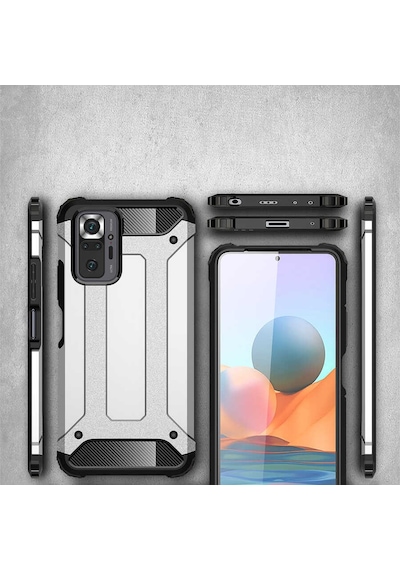Xiaomi Redmi Note 10 Pro - Kilif Darbe Önleyici Zirh Tank Kapak