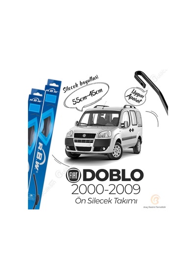 RBW Fiat Doblo 2000 - 2009 Ön Muz Silecek Takım