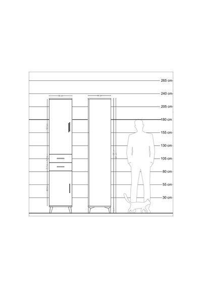 Hyperion Dolap 4 Raflı 2 Çekmeceli 2 Kapaklı 44x44x221 Çam-çam Çam Hyperion Dolap 4 Raflı 2 Çekmeceli 2 Kapaklı 44x44x221 Çam-çam Çam
