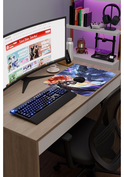Capitano Genshin Impact Anime Oyuncu V5 - 48x40 Xl Gaming Mouse Pad Fare Altlığı