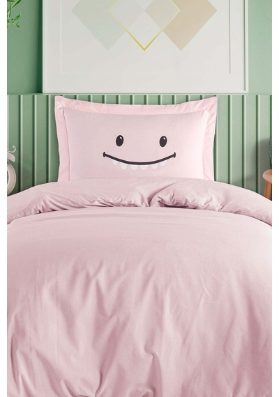 Eponj Home 2li Yastık Kılıfı Oxf. Lububu Pembe Gri Siyah-kahve