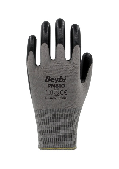 Pn810 Polyester Örme Nitril Eldiven Çok Renkli