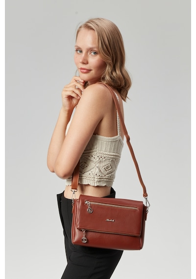 Morpelikan Kadın Dört Bölmeli Clutch Çarpraz Omuz Çantası