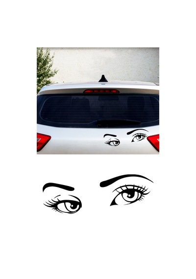 Göz Sticker, Oto Sticker, Motor Sticker, Modifiye Sticker 15x4 Cm