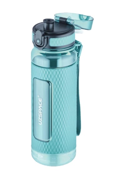 Uzspace Fiftyfifty 520ml Tritan Su Matarası Silikon Korumalı Kaydırmaz Gövde Pembe Çok Renkli