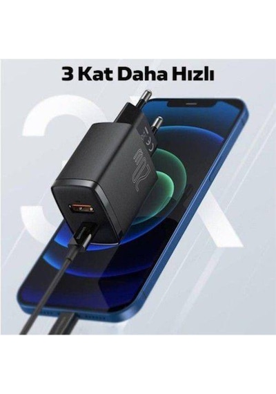 Baseus Compact 20W Qc3.0 Ultra Hızlı Şarj Adaptörü 1 Usb