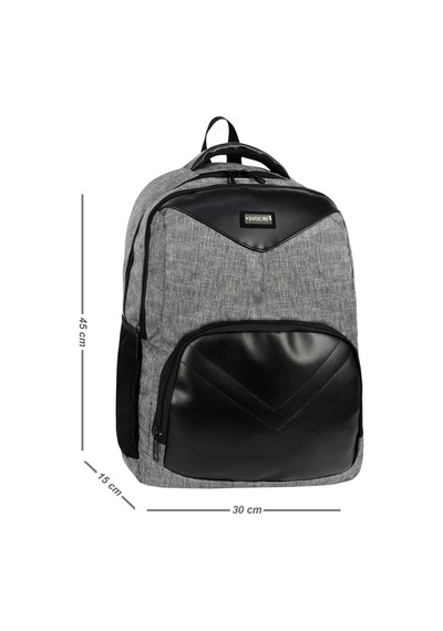 Galb Leather 1 Kalite Su Gecirmez Punterez Dikisli Astarli Laptop Ve Suluk Bolmeli Gunluk Ve Okul Gri