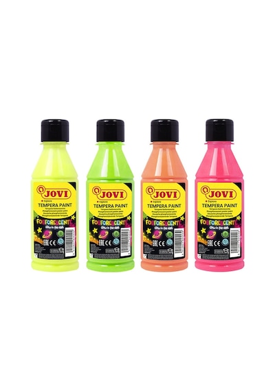 Jovı 519 Guaj Boya Karanlıkta Parlayan Fosforlu 250ml Pembe Çok Renkli
