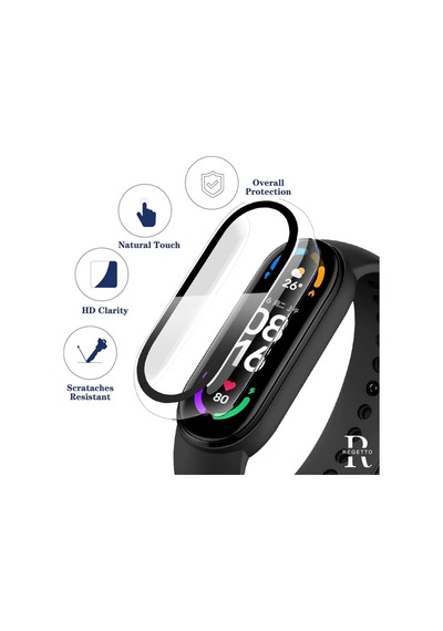 Xiaomi Mi Band 7 İçin Kılıf Matte Premium Slim Watchband Siyah