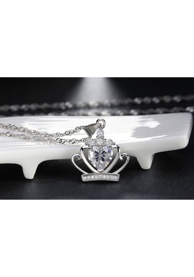 Brezza Lusso Jewelry Gümüş Kraliçe Tacı Kadın Kolye (311867094) 45 CM