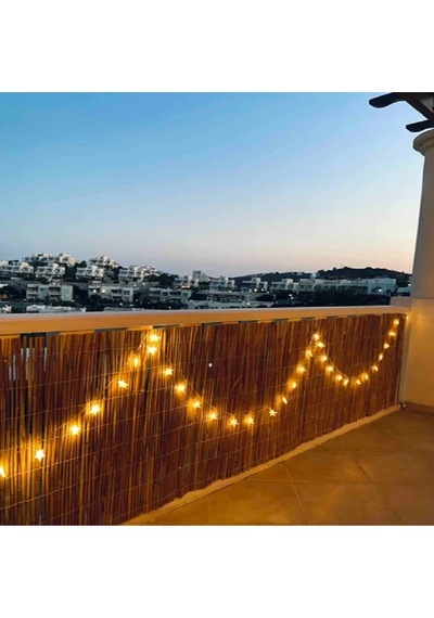 Hasır Kamış Balkon Çiti Dekarasyon 50 Cm X 6 Metre