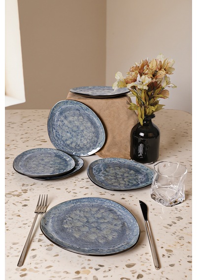 Keramika Professional Trior Pasta Tabağı 22 Cm 6 Adet 23781 Turkuaz
