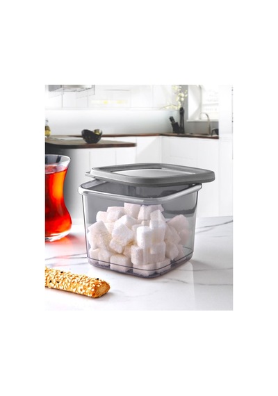 Omnipazar Sy-2735 Fresca Kare Erzak Saklama Kabı Silikon Kapak 3'lü Set Şeffaf