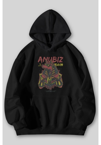 Harmandar Anubiz Rock Baskılı Unisex Siyah Kanguru Cepli Kapüşonlu Sweatshirt Hoodie Siyah Harmandar Anubiz Rock Baskılı Unisex Siyah Kanguru Cepli Kapüşonlu Sweatshirt Hoodie Siyah