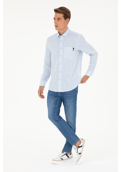 U.s. Polo Assn. Erkek Açık Mavi Gömlek Desenli 50288661-vr003 Açık Mavi U.s. Polo Assn. Erkek Açık Mavi Gömlek Desenli 50288661-vr003 Açık Mavi