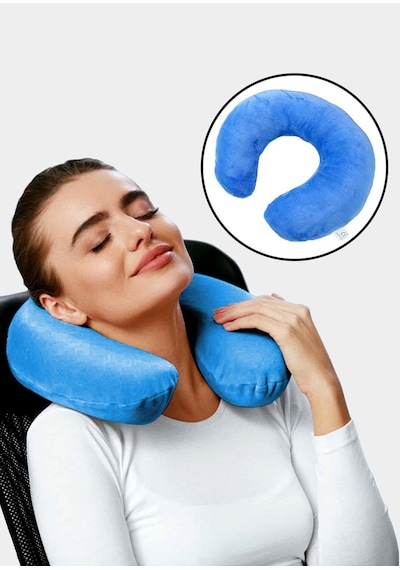 Thentech Uzun Yol Boyun Destek Yastığı Seyahat Boyun Yastığı Mavi