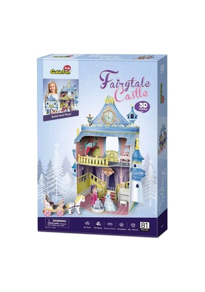 Eğlenceli Peri Masalı Şatosu 3d Puzzle Seti