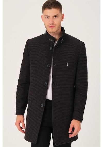 Plt8367 Dewberry Erkek Palto-düz Antrasit Düz Antrasit