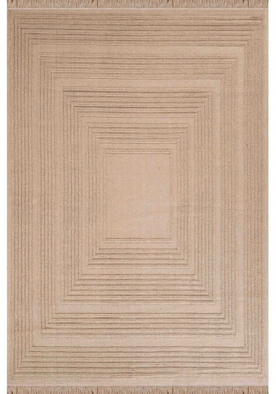 Natura 6662 %100 Doğal Jüt Kilim Bej Renkli Yumuşak Dokulu Şık Tasarımlı Kilim Modern Dokuma Kilim Bej