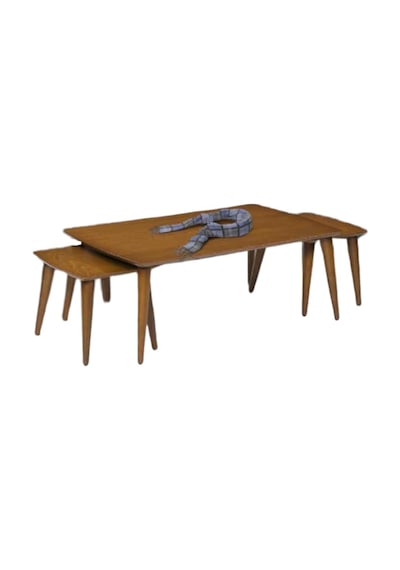Orta Sehpa Osm Servisli Model Sehpa Parlak Ceviz Ahşap Kayın Torn