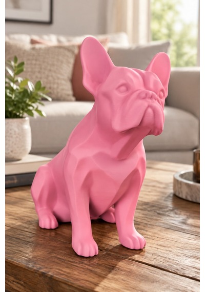 Fransız Bulldog Figürlü Dekoratif Biblo - 19cm 05132840