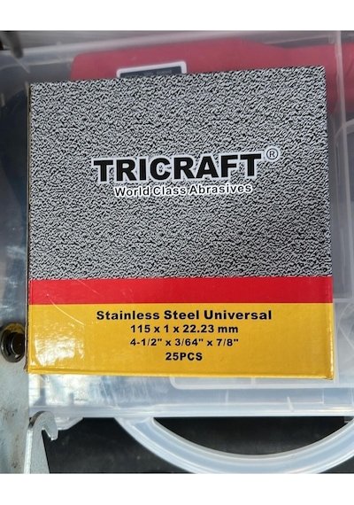 Profekipman 25 Adet Tricraft Inox Kesici Taş Metal Kesme 115x1.0x22mm
