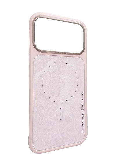 Apple Uyumlu iPhone 17 Magsafe Özellikli Magnetic Fashion Stone Serisi Telefon Kılıfı Pembe