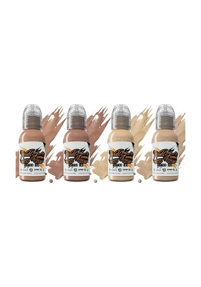 Santucci Skintone 4'lü Dövme Boyası Seti - World Famous Ink Dövme Boyası - 1oz/30ml