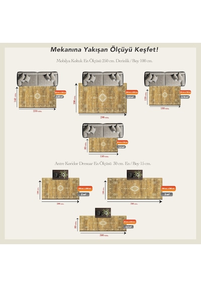 Cool Halı Private Xw Gold Krem Vintage Dijital Baskılı Yıkanan Kaymaz Şönil Şık Saray Salon Halısı