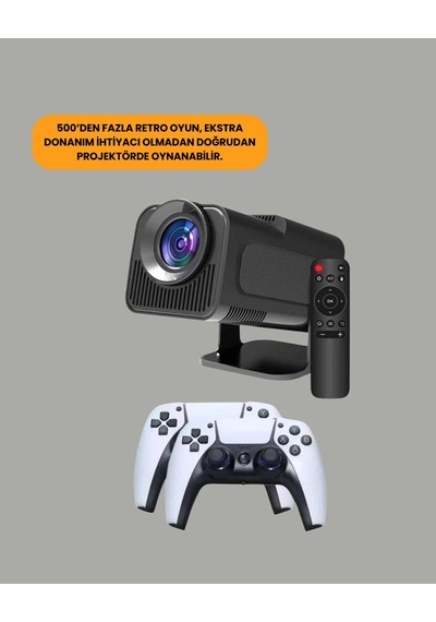 450 Ansı Lümen 4k Destekli Kompakt Ev Projektörü