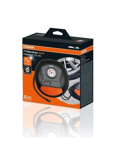 Osram 12v Lastik Şişirme Hava Kompresörü 120w 0-100 Psı / 0-6.9 Bar / 4.5 Dk Analog Diğer