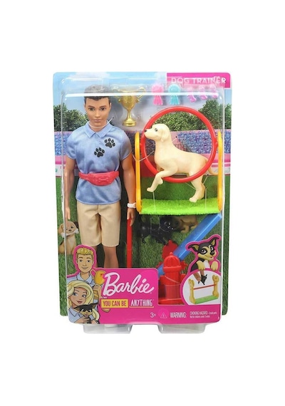 Barbie Ken Ve Meslekleri Oyun Setleri Gjm32 -Köpek Eğitmeni
