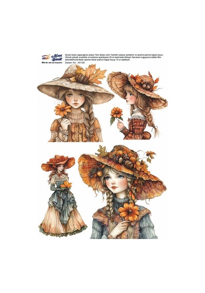 Mavi Sanat Ütü İle Rub On Transfer Kağıdı A3 Ebat Model No: A126