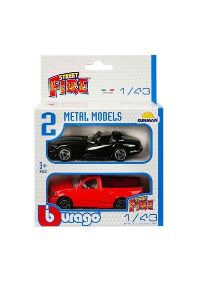 1:43 Street Fire Çiftli Arabalar 2'Li Set