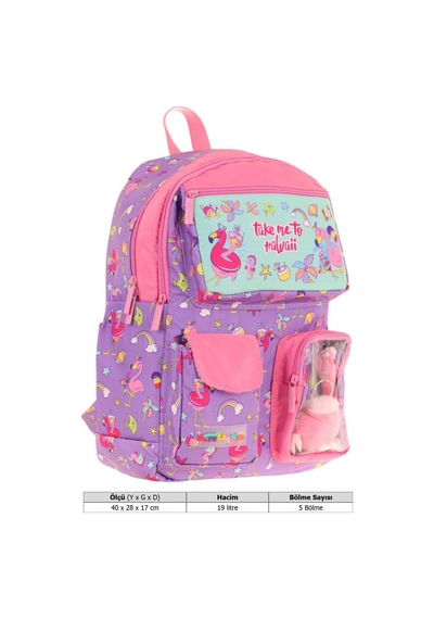 Kaukko Kız Çocuk Peluş Flamingolu İlkokul Okul Sırt Çantası - Mor Pembe - L5240 Mor - Pembe Kaukko Kız Çocuk Peluş Flamingolu İlkokul Okul Sırt Çantası - Mor Pembe - L5240 Mor - Pembe