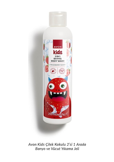 Avon Kids 2'si 1 Arada Çilek Kokulu Banyo ve Duş Jeli 200 ML