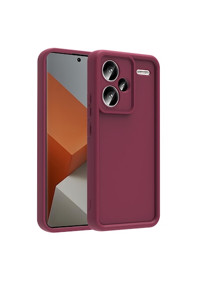 Zore Redmi Note 13 Pro Plus Kılıf Kamera Korumalı Msra Ananas Kapak - Mürdüm Mürdüm