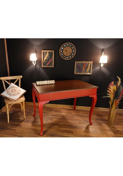 Wooding-Mobilya Wooding 100 Cm Masif Kırmızı Ceviz Yemek Masası