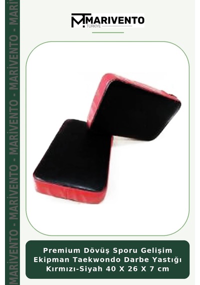 Premium Dövüş Sporu Gelişim Ekipman Taekwondo Darbe Yastığı Kırmızı-siyah 40 X 26 X 7 Cm