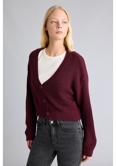 Defacto Regular Fit V Yaka Basic Düz Düğme Kapamalı Triko Hırka U2052az26wnbr452 Bordo-br452 Defacto Regular Fit V Yaka Basic Düz Düğme Kapamalı Triko Hırka U2052az26wnbr452 Bordo-br452
