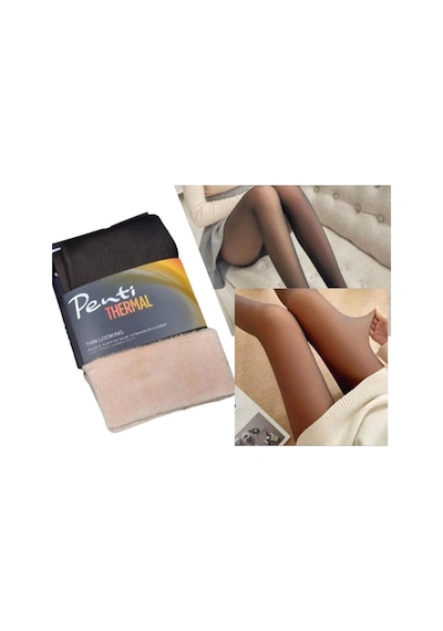 Penti Thin Looking Thermal Külotlu Çorap Siyah L-xl Siyah